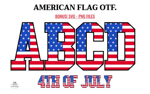 Celebrate Patriotism with Varsity American Flag Typography